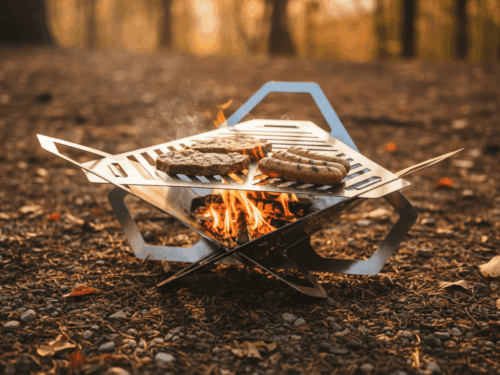 Paslanmaz Çelik HexFire Katlanır Izgaralı Ateş Çukuru